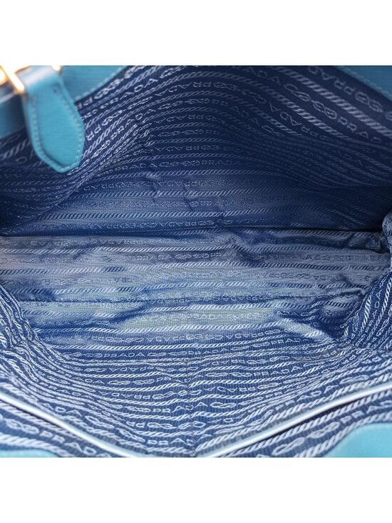 Prada Promenade Bag Saffiano Leather Small Blue 4292021 Prada Promenade Blue Saffiano Leather 31 Handbag
